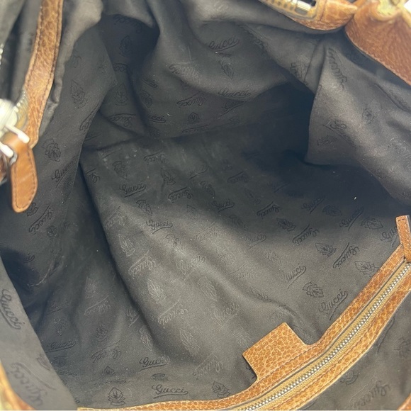 Gucci Tan and Brown Monogram Shoulder Bag - Picture 14 of 16
